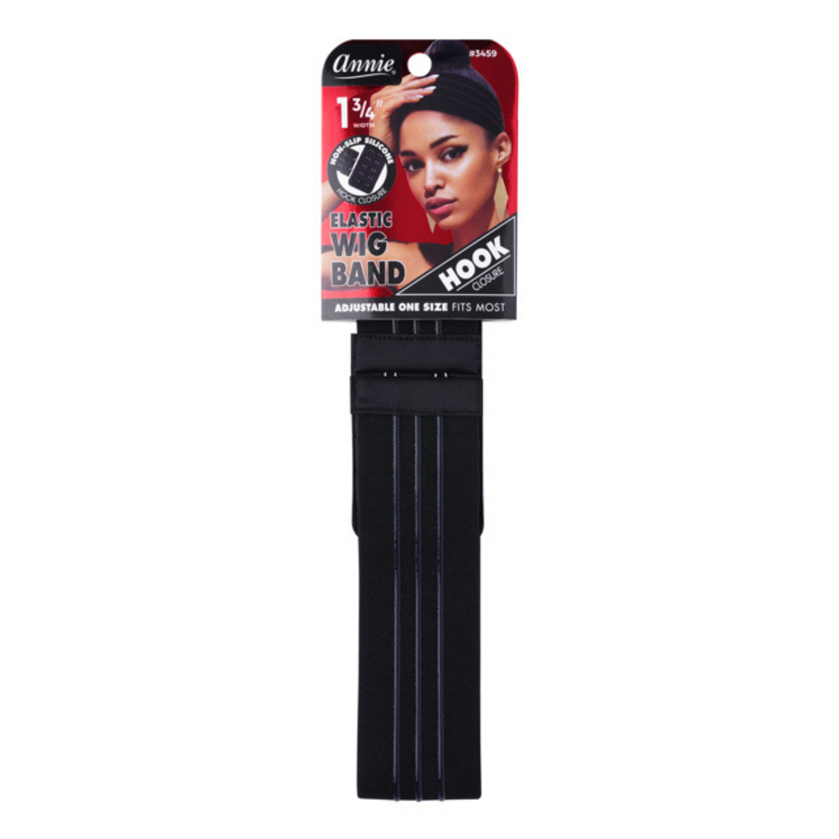 Annie Hook Wig Band 4.5cm Silicone Grip Black Annie International