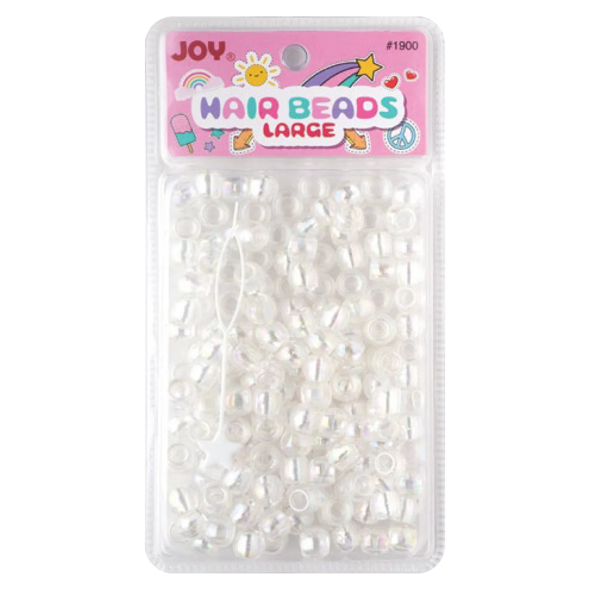 Joy Large Hair Beads 60Ct Pink Clear Asst – Annie International
