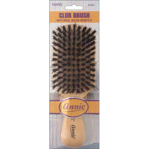 Annie Hard Club Brush, Natural Boar Bristle 