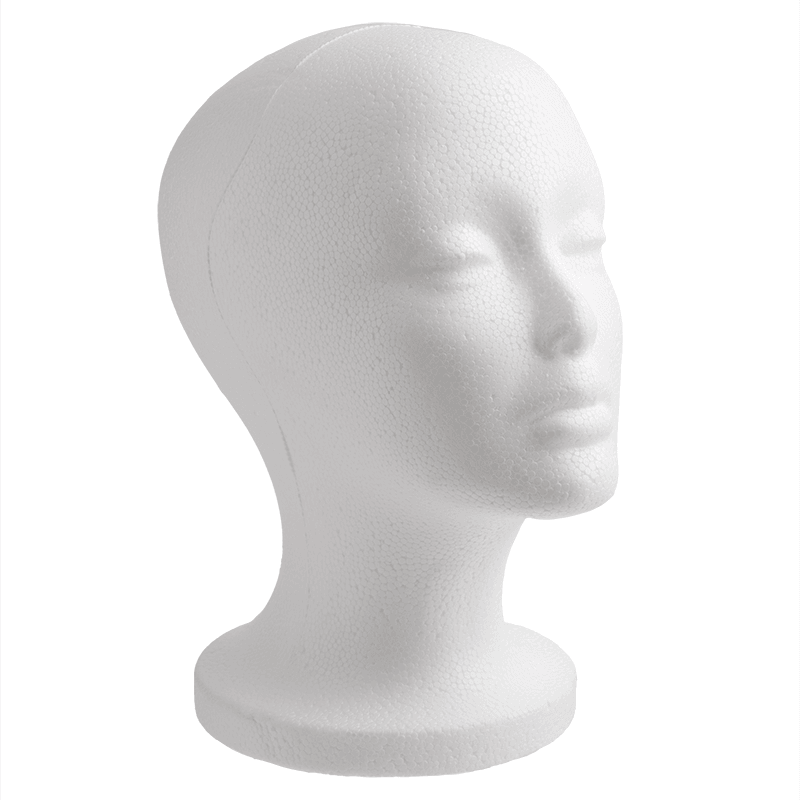 Foam Wig Head Tall Female Foam Mannequin Model Head For Hats