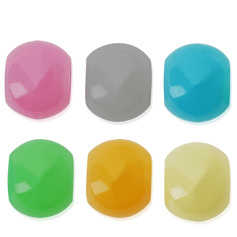 Blue Glow - Faceted Glow-In-The-Dark Plastic Beads, Choose Size (Pack)