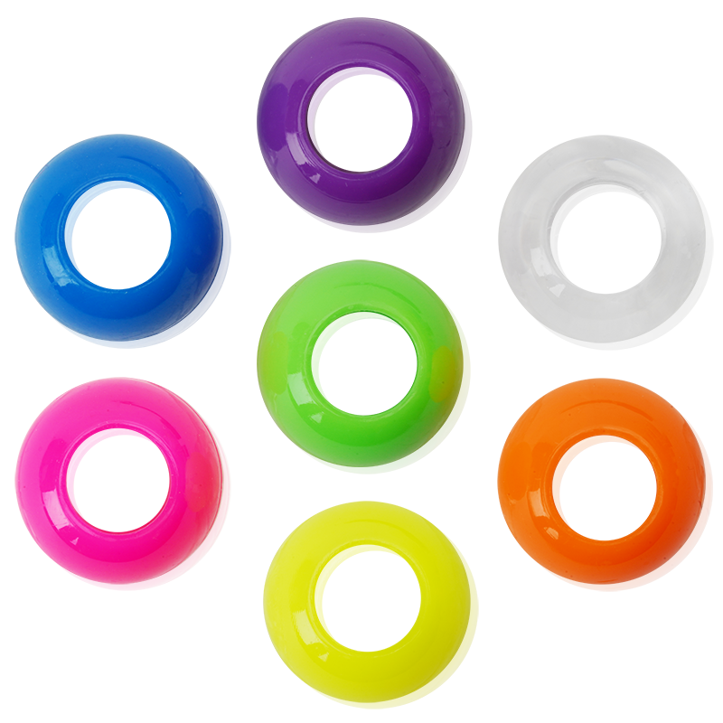 Neon Two Tone Rubberized 8mm Round Plastic Beads (175pcs)