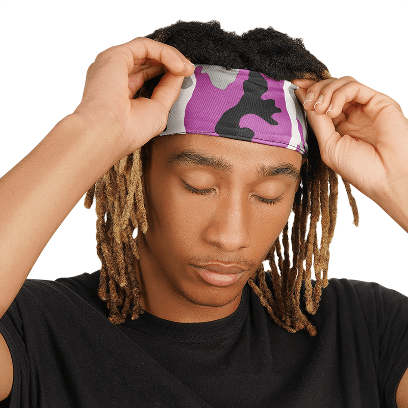 Mr. Durag Dreadlock Band Grey Camouflage