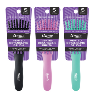 Annie Vented Detangler Brush Small 8 Row Asst Colors