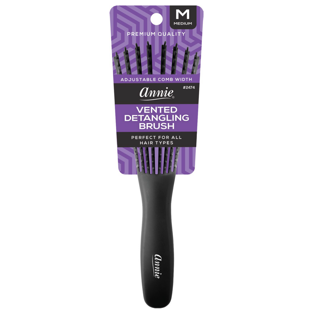 
                  
                    Load image into Gallery viewer, Annie Vented Detangler Brush Medium 8 Row Asst Colors
                  
                