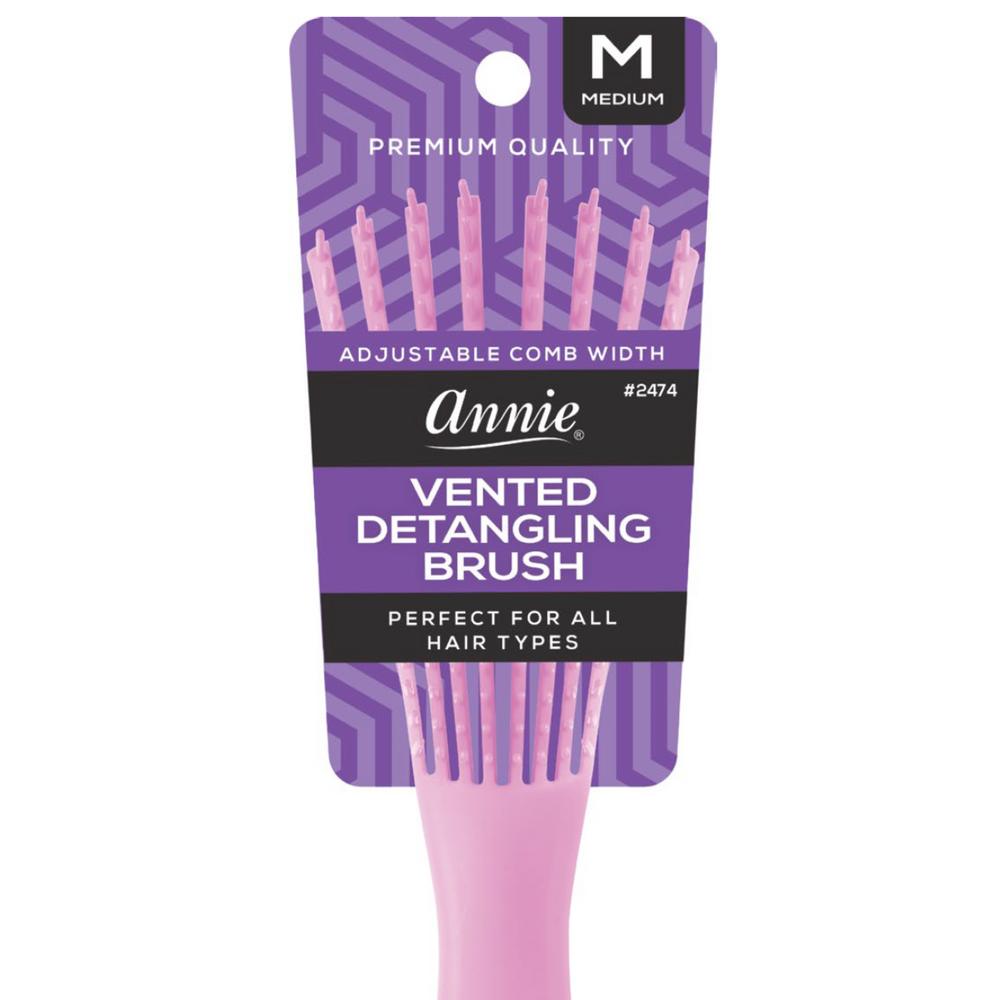 Annie Vented Detangler Brush Medium 8 Row Asst Colors