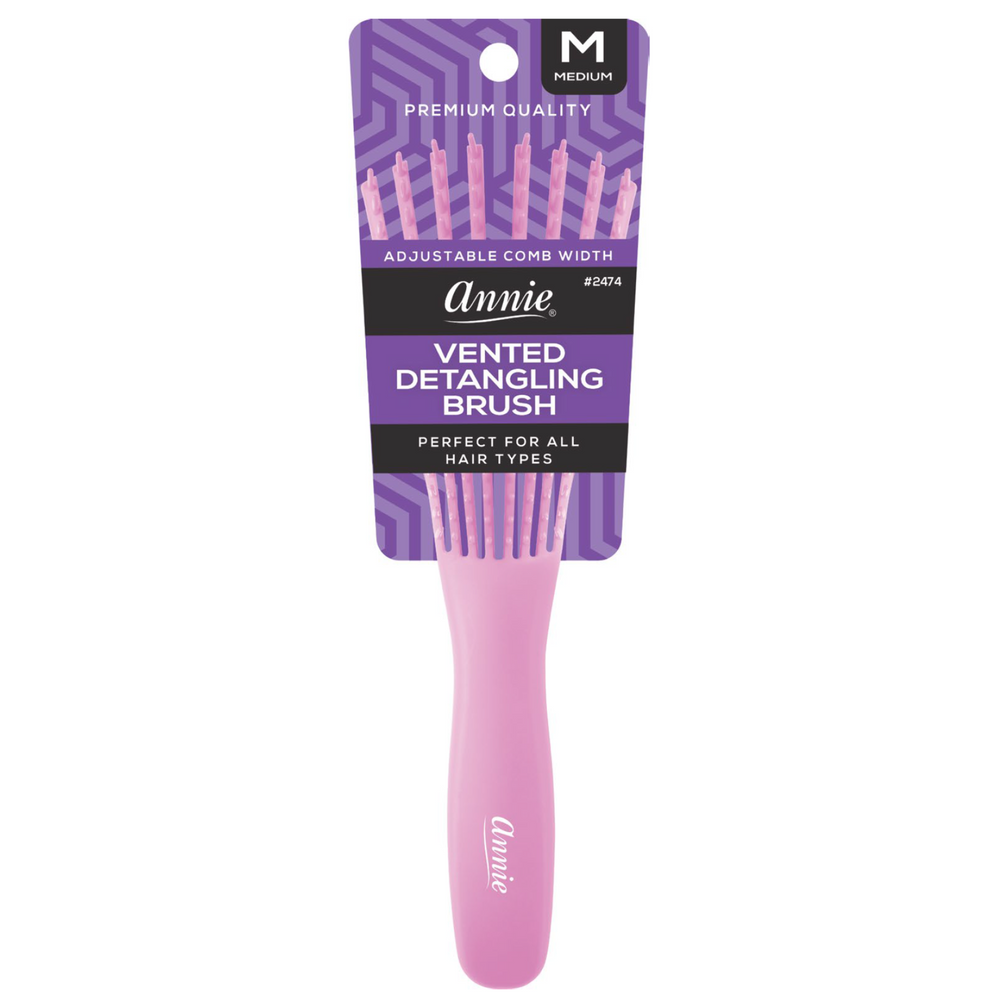 
                  
                    Load image into Gallery viewer, Annie Vented Detangler Brush Medium 8 Row Asst Colors
                  
                