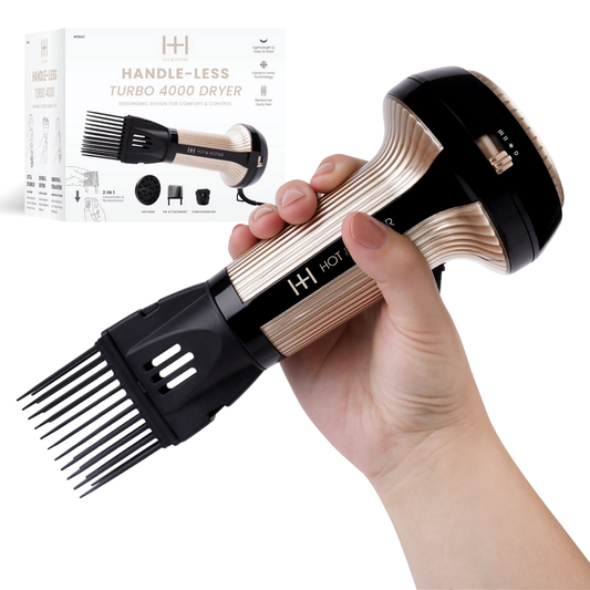 Hot & Hotter Turbo 4000 Ceramic Handless Hair Dryer, 1 Count, Gold