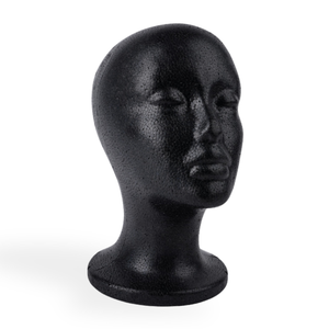 
                  
                    Load image into Gallery viewer, Annie Foam Wig Head, 21&amp;quot; Polystyrene Hairpiece Display, Black
                  
                