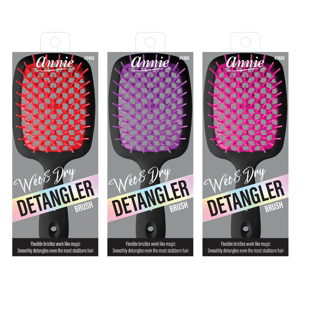 
                  
                    Cargar imagen en el visor de la galería, Annie Wet &amp;amp; Dry Detangling Hair Brush Black
                  
                