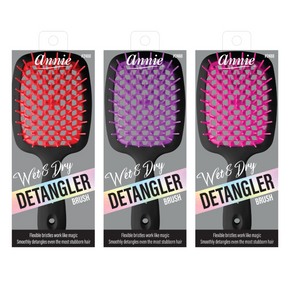 
                  
                    Load image into Gallery viewer, Annie Wet &amp;amp; Dry Detangling Hair Brush Black
                  
                