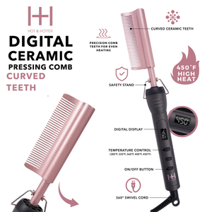 
                  
                    갤러리 뷰어에 이미지 로드, Hot &amp;amp; Hotter Digital Electrical Ceramic Pressing Comb Curved Teeth
                  
                