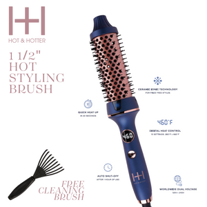 
                  
                    Load image into Gallery viewer, Hot &amp;amp; Hotter Tourmaline Ceramic Digital Hot Styling Brush 1.5&amp;quot; Blue
                  
                