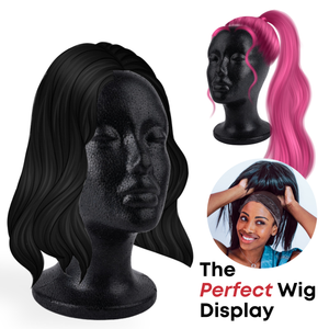 
                  
                    Load image into Gallery viewer, Annie Foam Wig Head, 21&amp;quot; Polystyrene Hairpiece Display, Black
                  
                