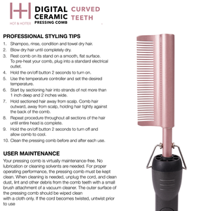 
                  
                    갤러리 뷰어에 이미지 로드, Hot &amp;amp; Hotter Digital Electrical Ceramic Pressing Comb Curved Teeth
                  
                