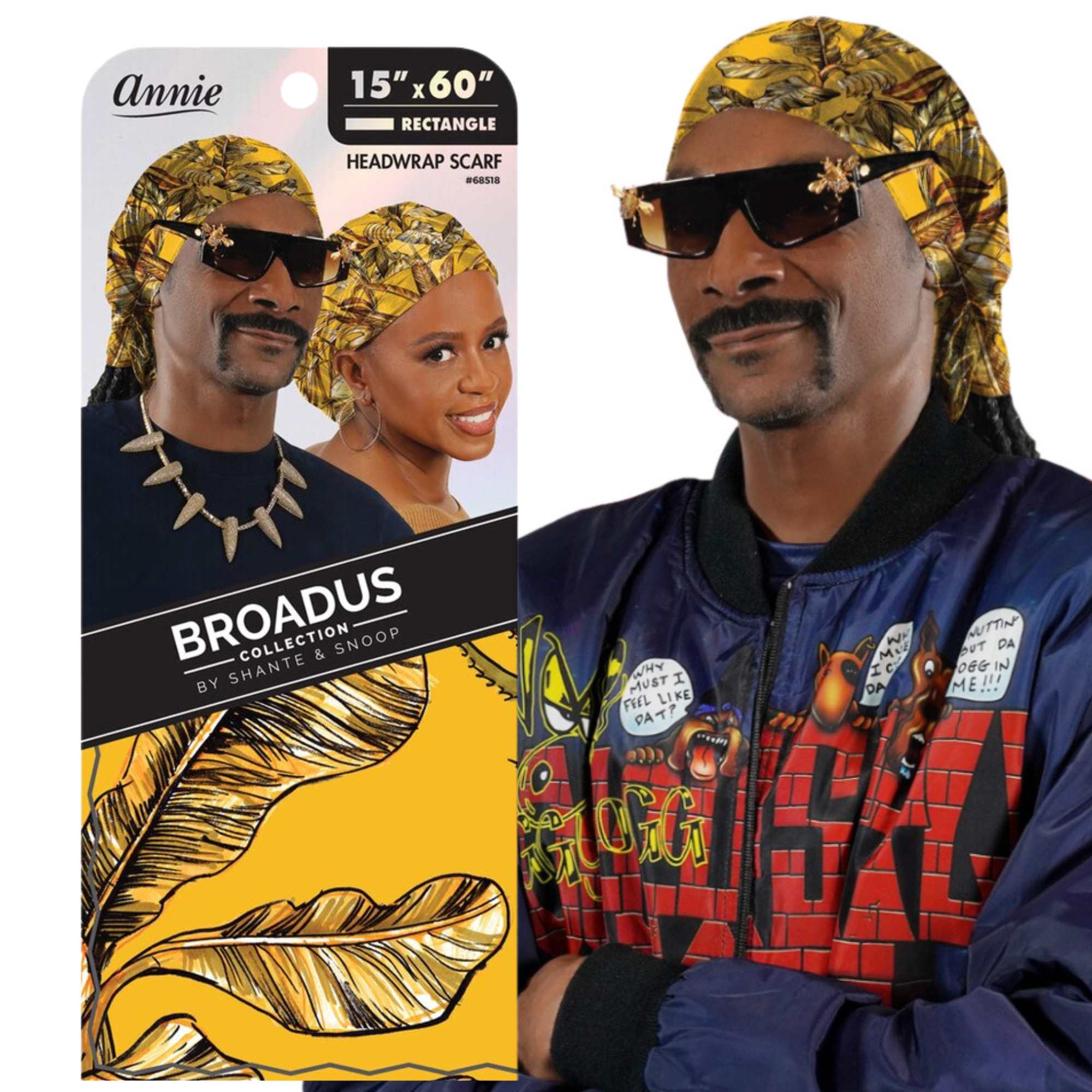 Broadus Collection Scarf by Shante & Snoop Dogg, Golden Tropics