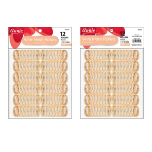 
                  
                    Load image into Gallery viewer, Annie Wire Mesh Rollers XL 12Ct Peach
                  
                