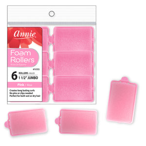 
                  
                    Load image into Gallery viewer, Annie Foam Rollers Jumbo 6Ct Pink
                  
                