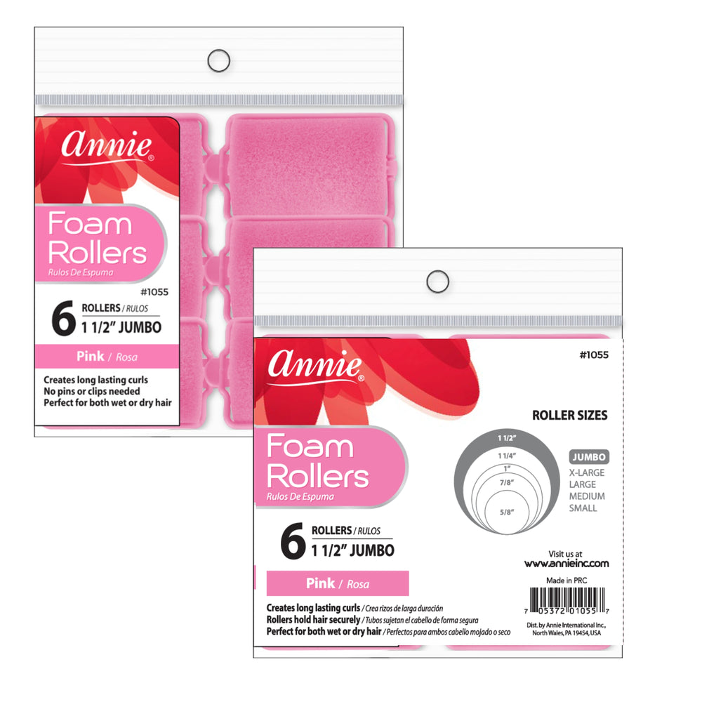 
                  
                    Load image into Gallery viewer, Annie Foam Rollers Jumbo 6Ct Pink
                  
                