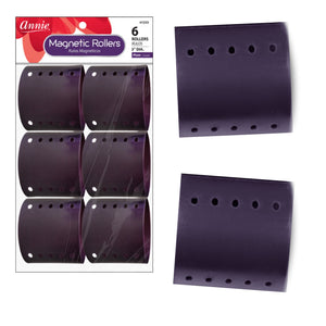 
                  
                    Load image into Gallery viewer, Annie Magnetic Roller 3In 6Ct Plum
                  
                