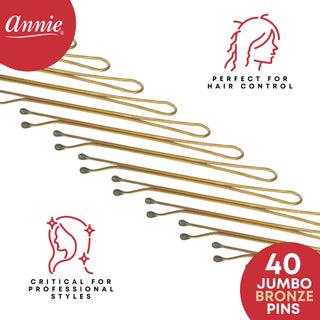 Annie Roller Pins 2 3/4In 40ct bronze