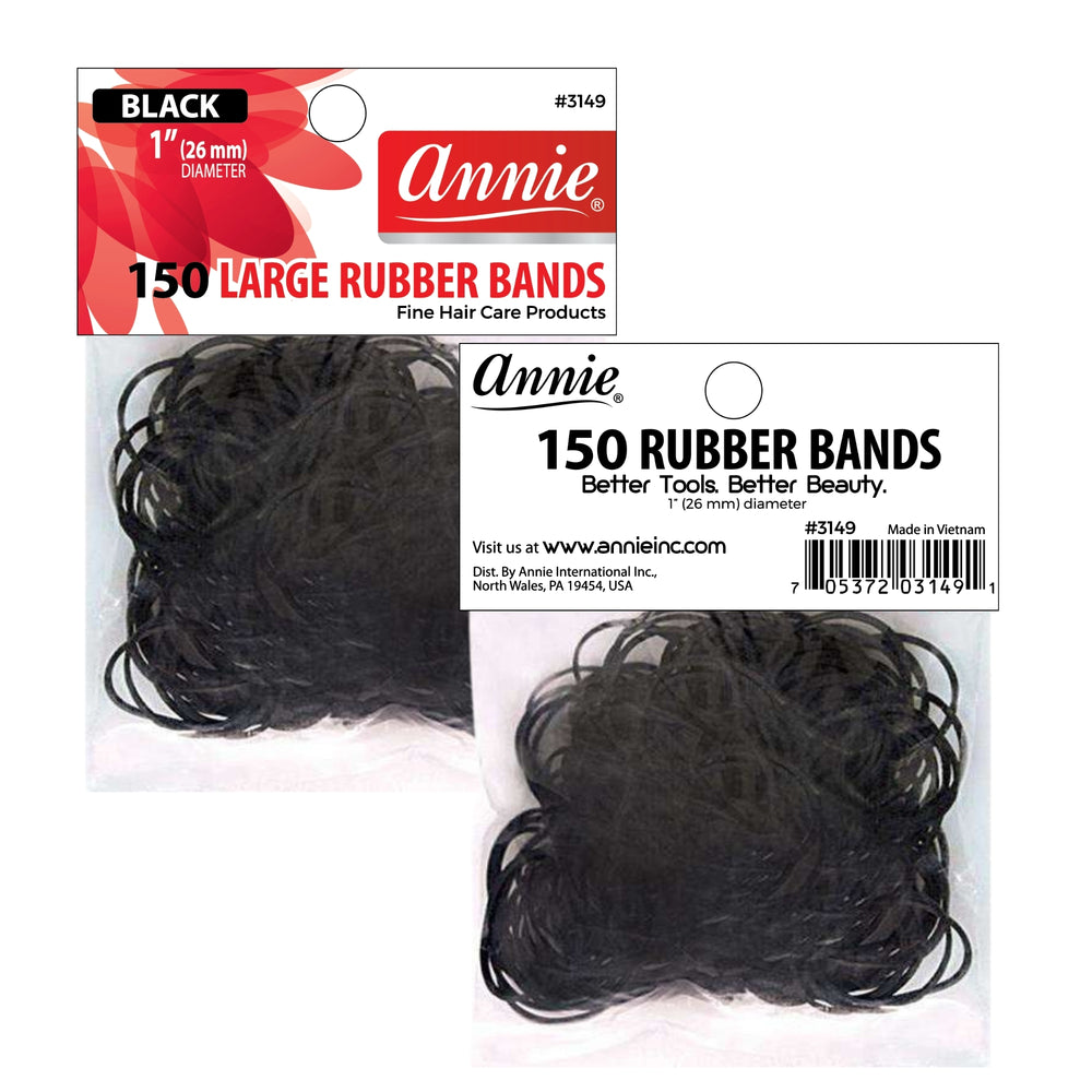 
                  
                    Load image into Gallery viewer, Annie Rubber Bands Large 150Ct Black
                  
                