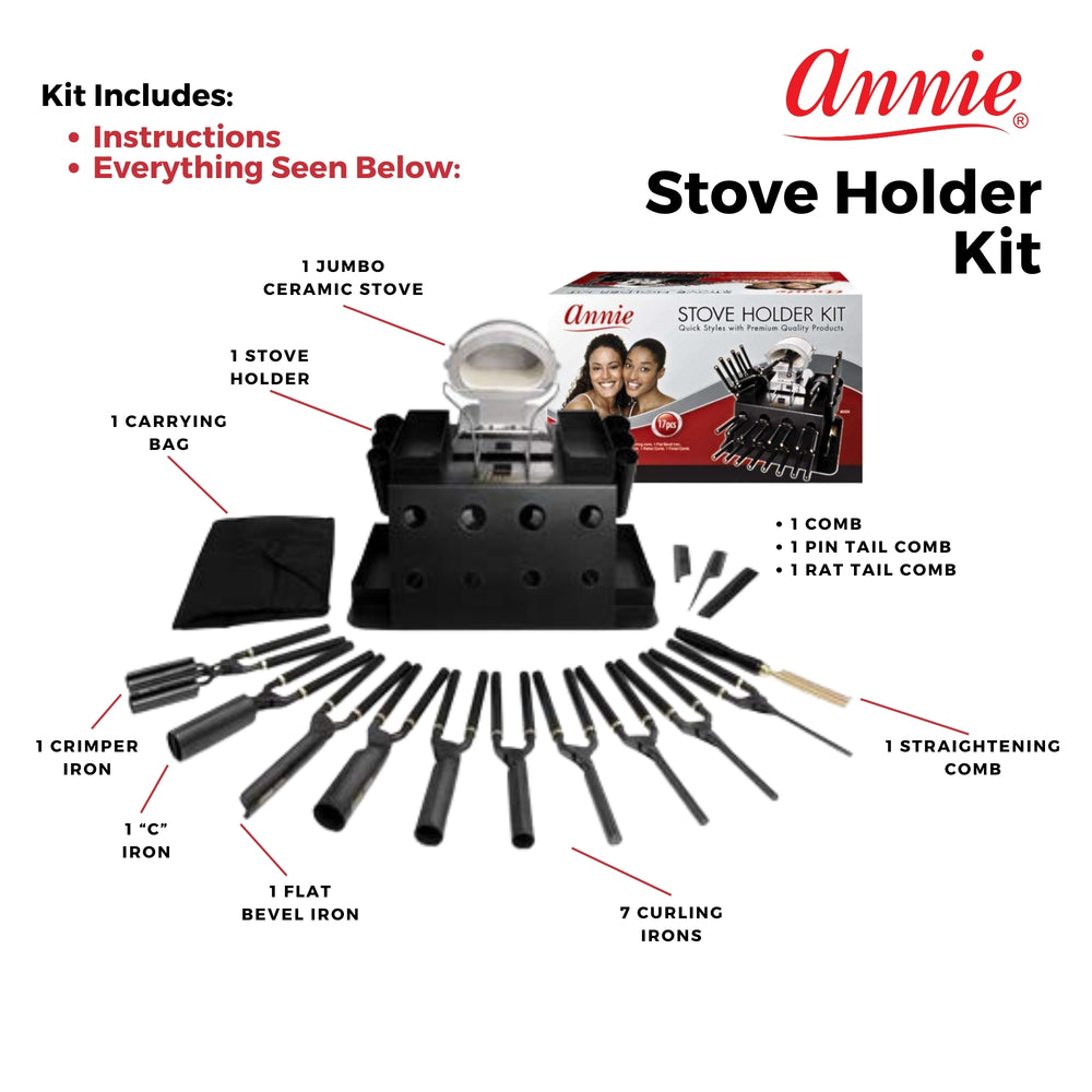 
                  
                    Load image into Gallery viewer, Annie Professional Thermal Curling Iron Holder Kit - Black
                  
                