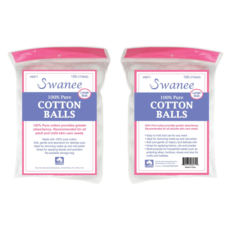 
                  
                    Load image into Gallery viewer, Swanee Cotton Ball L 100Ct White 100% Pure Cotton
                  
                