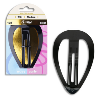 Annie 10.5cm Jumbo Snap Clip 1ct Black