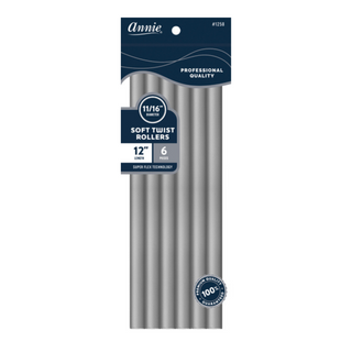 Annie Soft Twist Roller 12In 6ct Grey