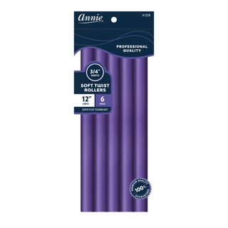 Annie Soft Twist Roller 12In 6ct Purple