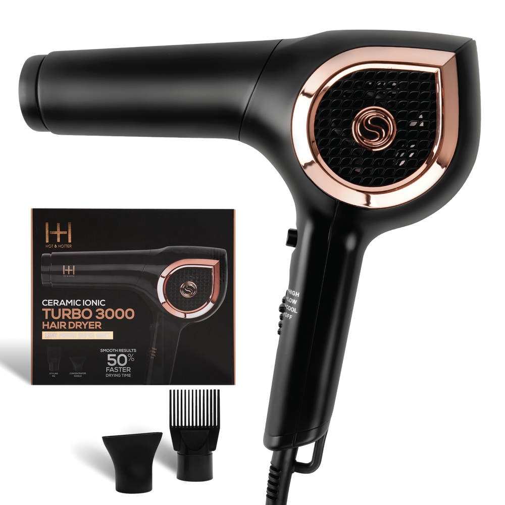 
                  
                    Load image into Gallery viewer, Hot &amp;amp; Hotter Ultimate Styling Bundle: Turbo Hair Dryer, Digital Flat Iron &amp;amp; 5-Barrel Curling Iron
                  
                