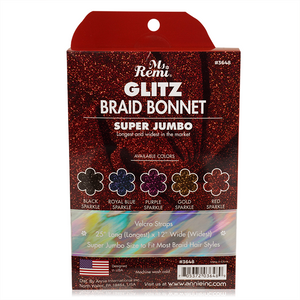 
                  
                    Cargar imagen en el visor de la galería, Ms. Remi Glitz Braid Bonnet Jumbo - XL Assorted Colors Hair Care Wraps Ms. Remi   
                  
                