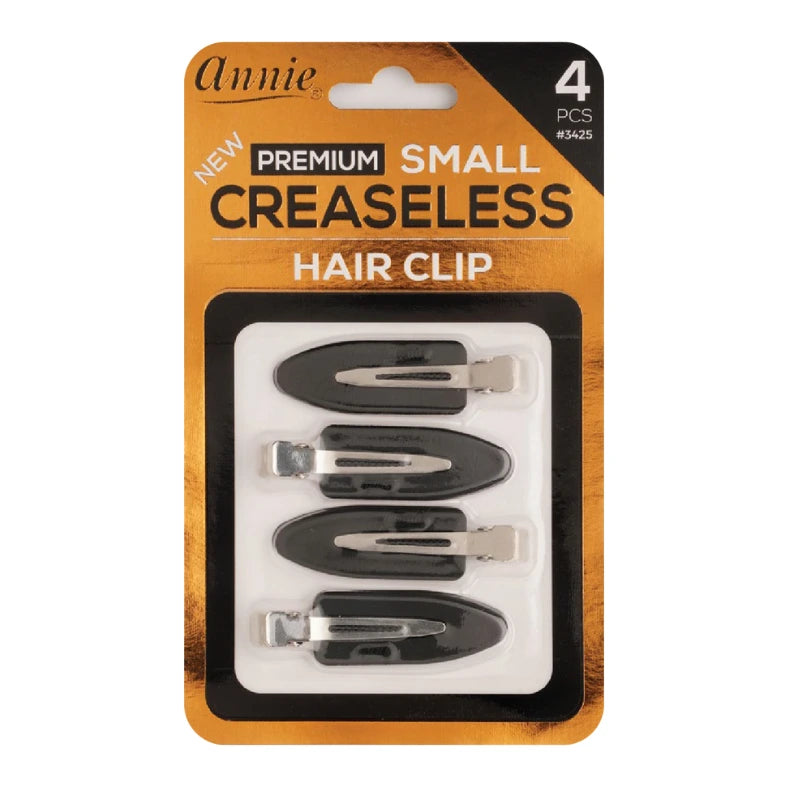 Annie Premium Small Creaseless Hair Clips Black (4ct) Hair Clips Annie   