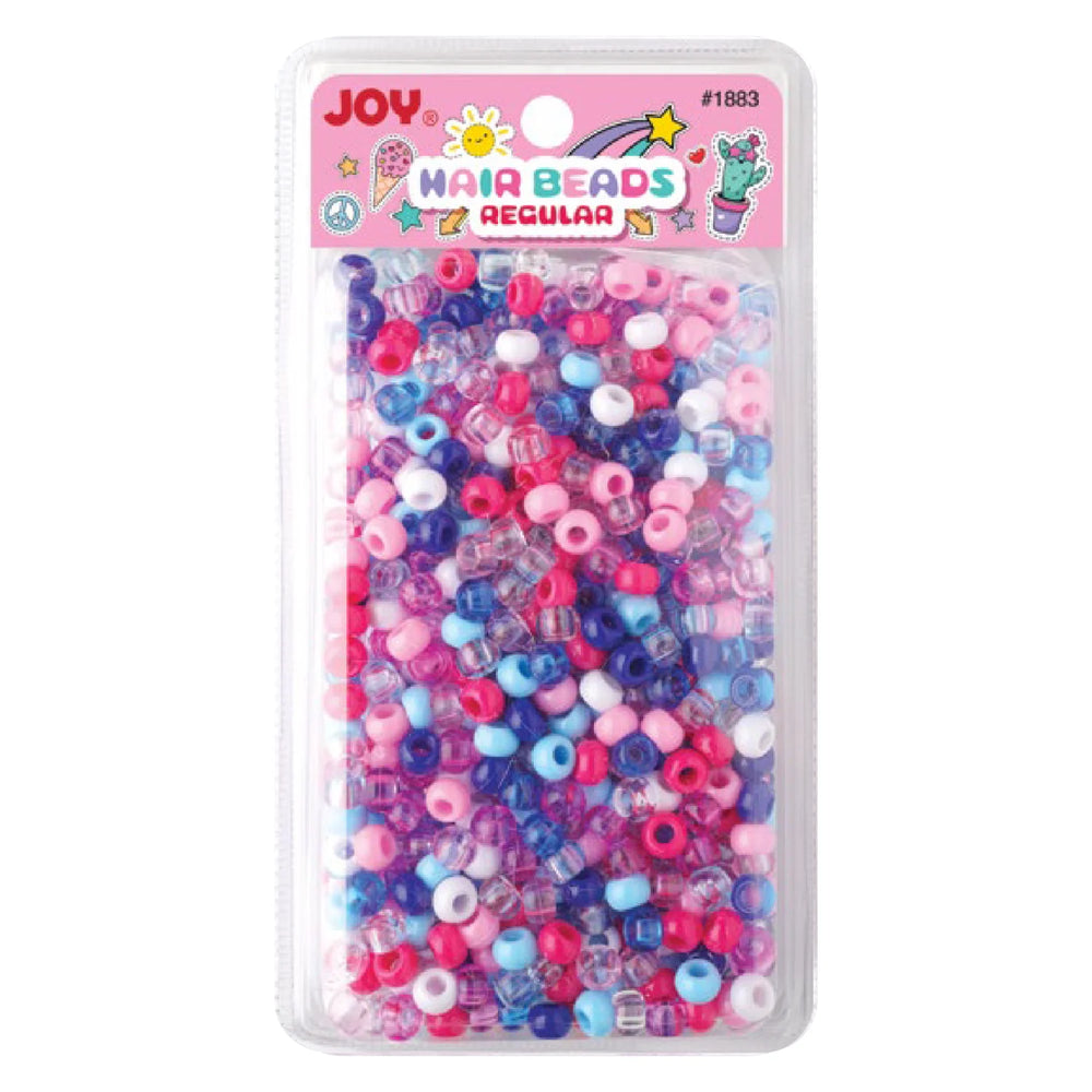 Joy Round Plastic Beads Regular Size 1000Ct Asst Color Beads Joy   