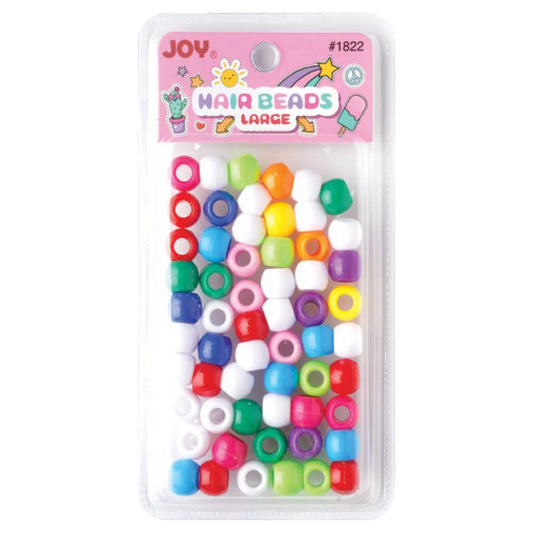 Joy Large Hair Beads 60Ct Solid Asst Color Beads Joy   