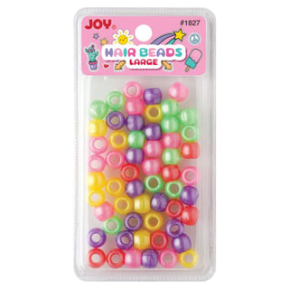 Joy Large Hair Beads 60Ct Asst Pastel