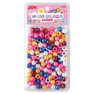 Joy Large Hair Beads 240Ct Metálico Asst Color