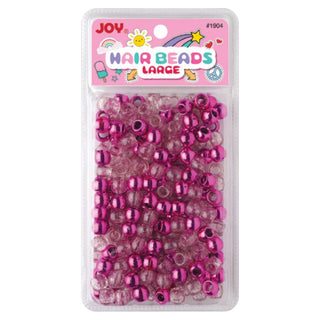 Joy Large Hair Beads 240Ct Pink Metallic & Glitter