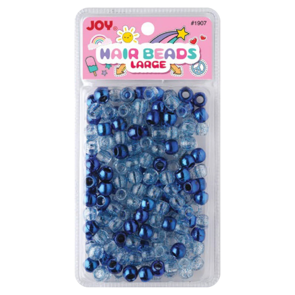 Joy XX-Large Glow in The Dark Hair Beads Blue
