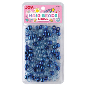 
                  
                    갤러리 뷰어에 이미지 로드, Joy Large Hair Beads 240Ct Blue Metallic &amp;amp; Glitter Beads Joy   
                  
                