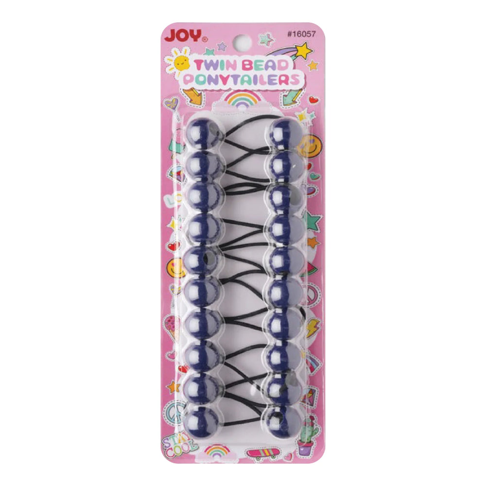Joy Twin Beads Ponytailers 10Ct Navy Blue Ponytailers Joy   