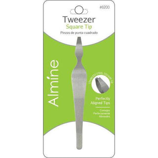 Almine Stainless Steel Square Tip Tweezers