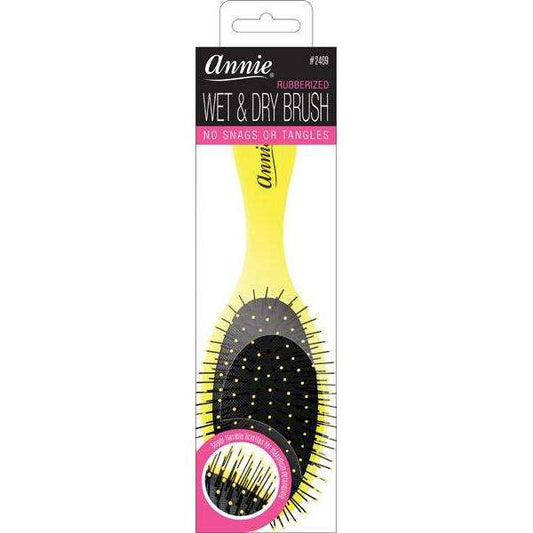 Annie Detangler Wet & Dry Brush Yellow Brushes Annie   