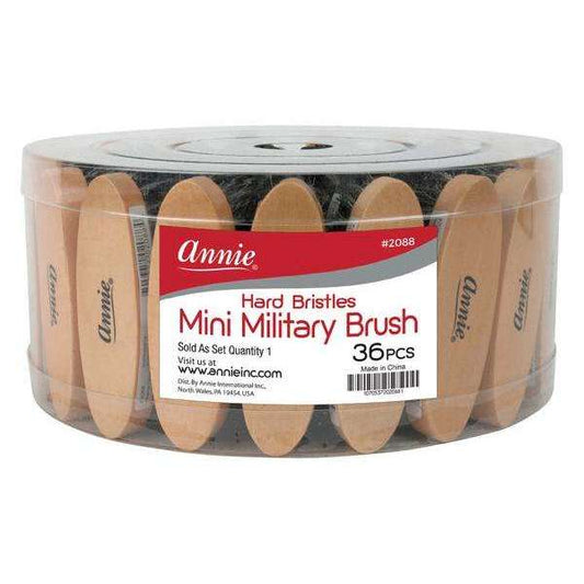 Annie Hard Mini Military Brush Bulk 36ct Brushes Annie   