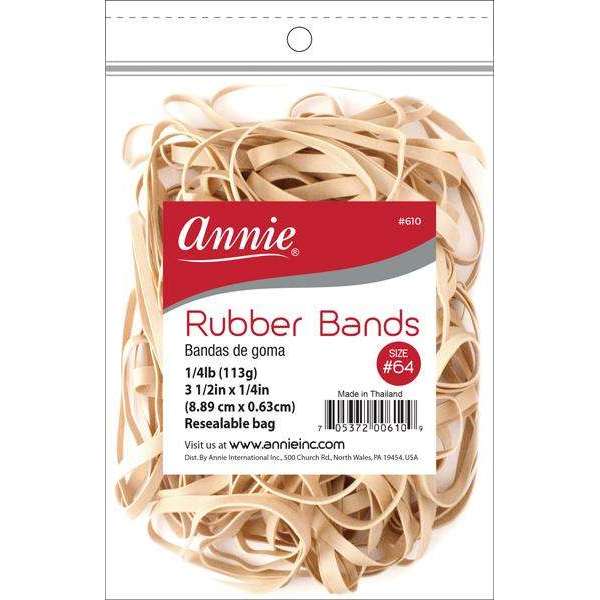 Annie Rubber Band 3 1/2" x 1/4", 1/4 lb Beige Rubber Bands Annie   