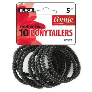 Coletero de goma Annie, 10 ct, negro