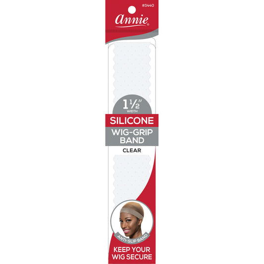 Annie Silicone Wig Grip Head Band Translucent White Headbands Annie   