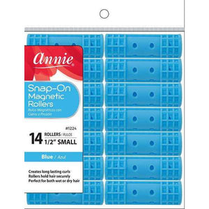 
                  
                    Load image into Gallery viewer, Annie Snap-On Magnetic Rollers Size S 14Ct Blue Snap-On Rollers Annie   
                  
                