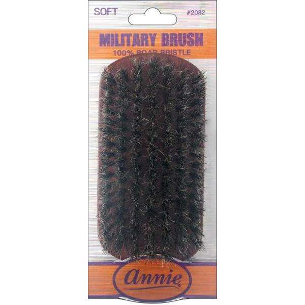 
                  
                    Cargar imagen en el visor de la galería, Annie Soft Military Brush 100% Pure Boar Bristles Dark Brown Brushes Annie   
                  
                